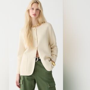 J. Crew Giselle sweater-blazer in Bleached Sand, XS